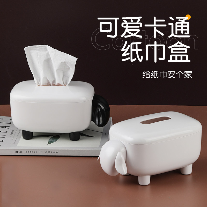 Tissue box toilet paper box home living room napkin cartoon decoration creative ins wind Nordic fashion cute girl