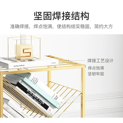 Объединить легкую роскошную книжную стенд простое хранилище простое посадку для студента творческого книжного шкафа Железное дерево полка