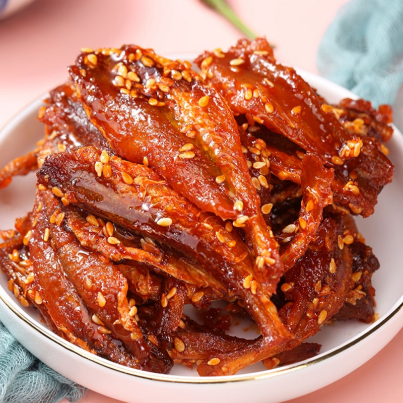 Spicy Sardines 500g, a Specialty of Beihai, Delicious Small Sardines, Ready-To-Eat Honey-Sweet and Spicy Dried Fish, Seafood Snacks
