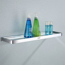 German High Instrument full copper solid bathroom glass countertop Cosmetic Rack Hotel Handwashing toilet accommodating shelf