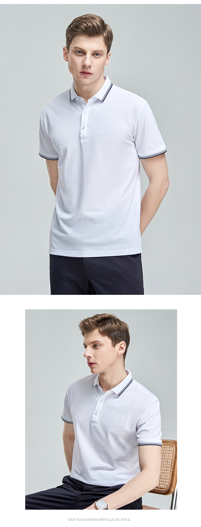 Yaloo 雅鹿 5A抗菌 纯色薄款 男式短袖Polo衫 天猫优惠券折后￥59包邮（￥119-60）多色可选