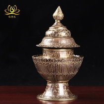 Nepalese GOLD RICE POT PURE COPPER RICE CASE OF THE CUMIN BOTTLE RICE JUG MILKPOT METEOR MILKHAND HAND CARVED RICE BOX