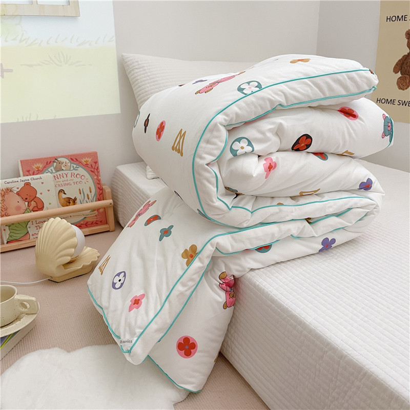 Soybean Fiber Quilt Spring Autumn Winter Quilt Thickened Baby Suede Children All Season Universal Kindergarten Afternoon Nap Cotton Quilt by Core