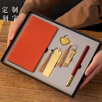 Металлический классический латунный USB-флеш-накопитель, ноутбук, ручка-роллер, дизайнерская ручка в подарочной коробке для школьников и студентов, делается под заказ, китайский стиль, подарок на день рождения
