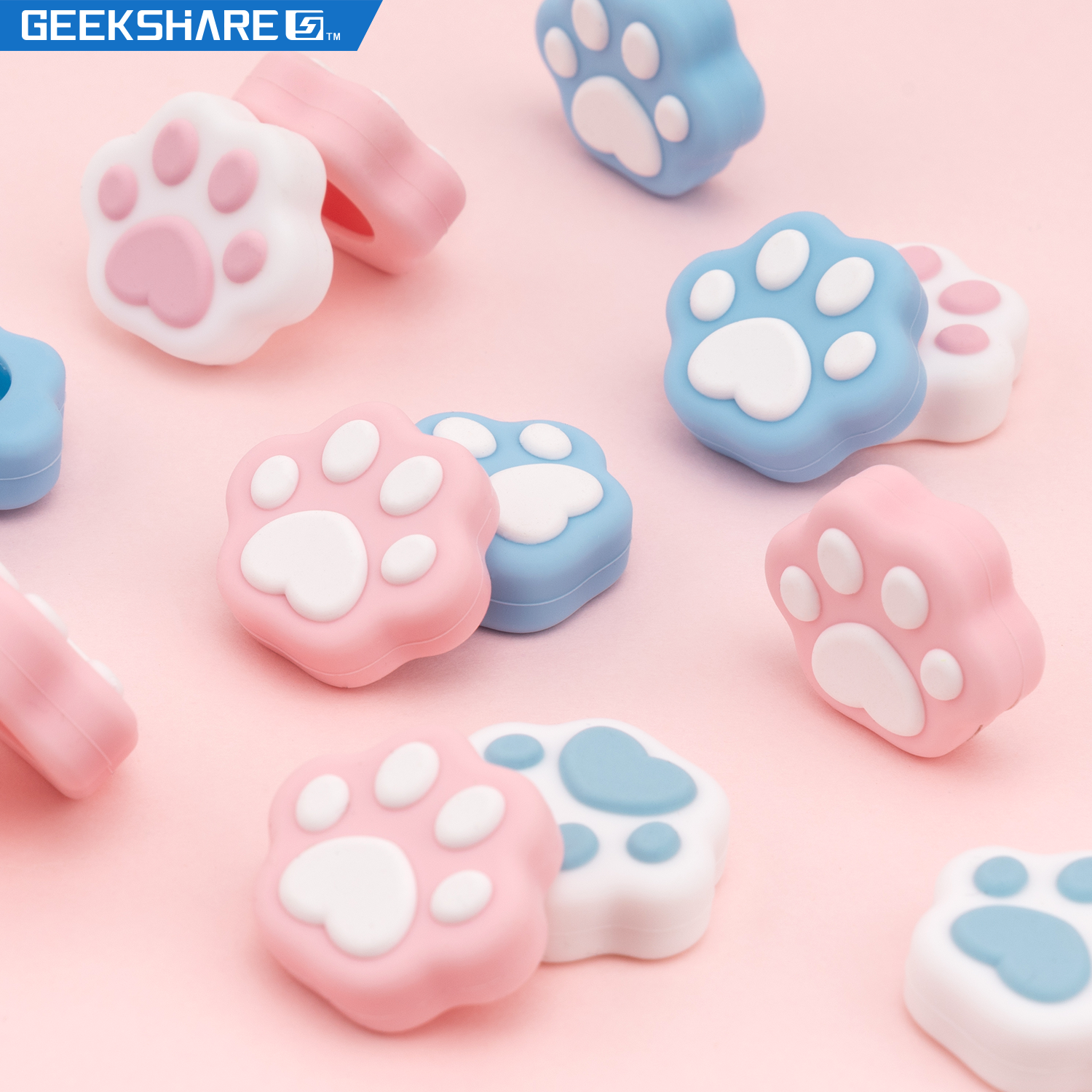 Very want to National Bank PS4 PS5 XBOX SwitchPRO cat claw handle rocker cap silicone protective cover soft cover cute cartoon button cap non-slip heightened game handle rocker cover