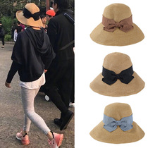 Japan UV large brim straw hat womens summer sun protection sun hat Sun Lis same style anti-UV seaside beach sun hat