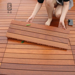 Pineapple Grids Outdoor Anti-Corrosion Wood Balcony Floor Splicing Terrace Sun Room Assembled Solid Wood Home Floor Outdoor