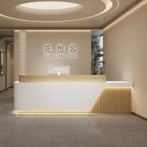 New Chinese style arc cashier company hotel lobby front desk reception desk beauty salon club bar customization