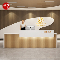 Brief modern light luxury beauty salon collection Gintai Tai Mei Hair Shop Commercial Marble Company Reception Front Desk Counter