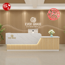 Company Reception Desk Reception Desk Brief Modern Clothing Shop Counter Beauty Salon Bar Desk Collection Silver Desk Shop Small Order
