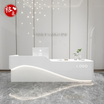 Brief Modern Company Front Desk Reception Clothing Store Cashier Shop Small Beauty Salon Hotel Bar Desk Commercial Desk Business