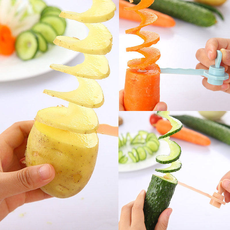 Home minimal creative cucumber turnip crop fruit and vegetable spiral potato tower slicer kitchen workers