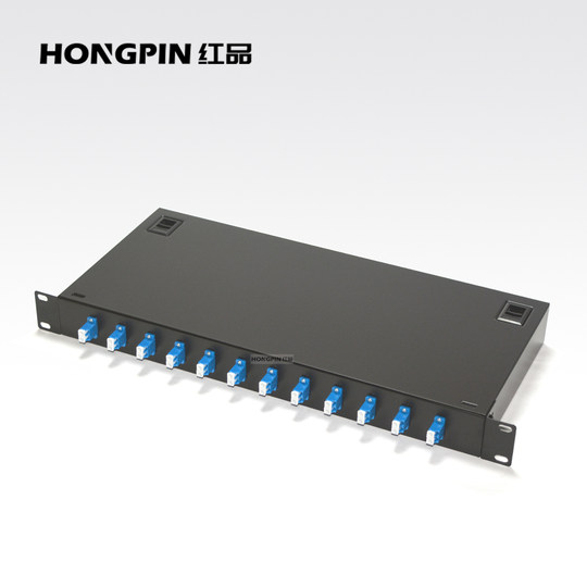 Red Product Premium Model Thickened Single-Mode 12-Port Sc24 Core Square Port Fiber Optic Terminal Box Rack-Type Distribution Box Odf Fiber Optic Box Complete with Pigtail Coupler