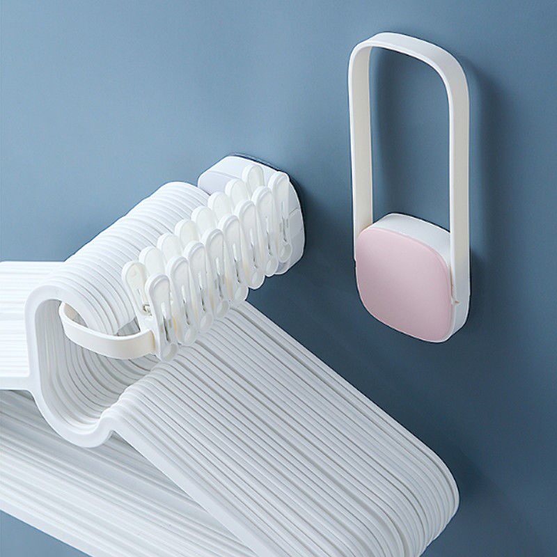 Hanger Containing God Instrumental Multifunctional Free Punching Folding Folding Home Balcony Wall-mounted Clothesclamp Finishing Containing Layer Shelf