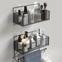 Free Punch Toilet Bathroom Shelve Toilet Wash Room Wash Room Toiletry Terrace Supplies Big Full Bathroom Contain Wall Hanging
