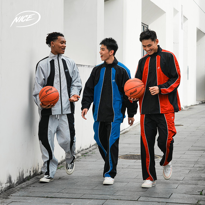 Niceid Nice Jacket Performance Uniform Team Uniform Basketball Training Uniform Elastic Windproof Warm Open-Front Long-Sleeve Top