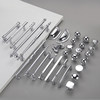 High-End Silver Handle, Modern Minimalist Cabinet Drawer Wardrobe Door Handle, Bright Chrome Semi-Circular Handle, Single-Hole Hardware