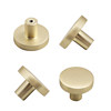 Small Drawer Handle, Light Luxury Wardrobe Door Single-Hole Handle, Gold Round Zinc Alloy Tatami Shoe Cabinet Handle