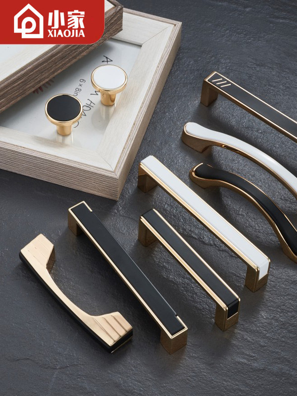 American-Style High-End Light Luxury Cabinet Door Handles, Wardrobe Cabinet Drawer Modern Minimalist Cabinet Handles, Kitchen Cabinet Black European Style