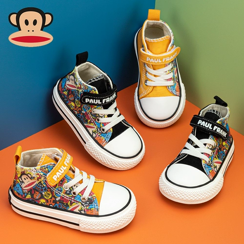 Тканевые детские туфли для мальчиков, детская нескользящая износостойкая обувь