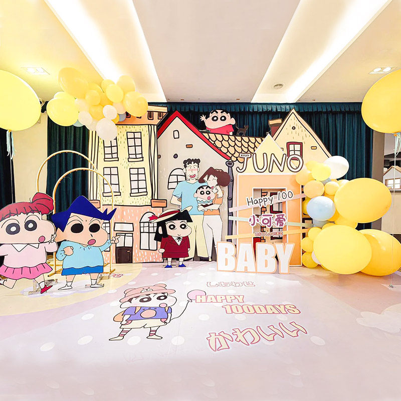 Wax Pen Small New Subject Scene Placement Balloon Decoration Male Baby Banquet Children Birthday Party Background Wall Kt Board-Taobao