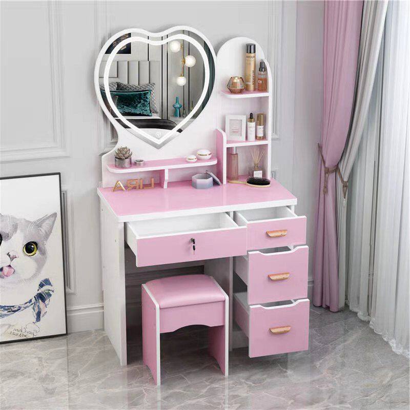 Makeup Desk Princess Wind Eurostyle Small Simple Table Bedroom Girls Makeup Table Small Rental House Makeup Desks
