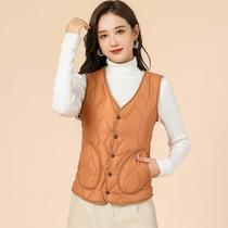 Womens new velvet thickening comfortable home warm winter short pocket slim patch pocket vest 8022