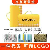 600D Oxford cloth picnic mat outdoor thickened moisture-proof mat with printed logo spring outing camping beach mat