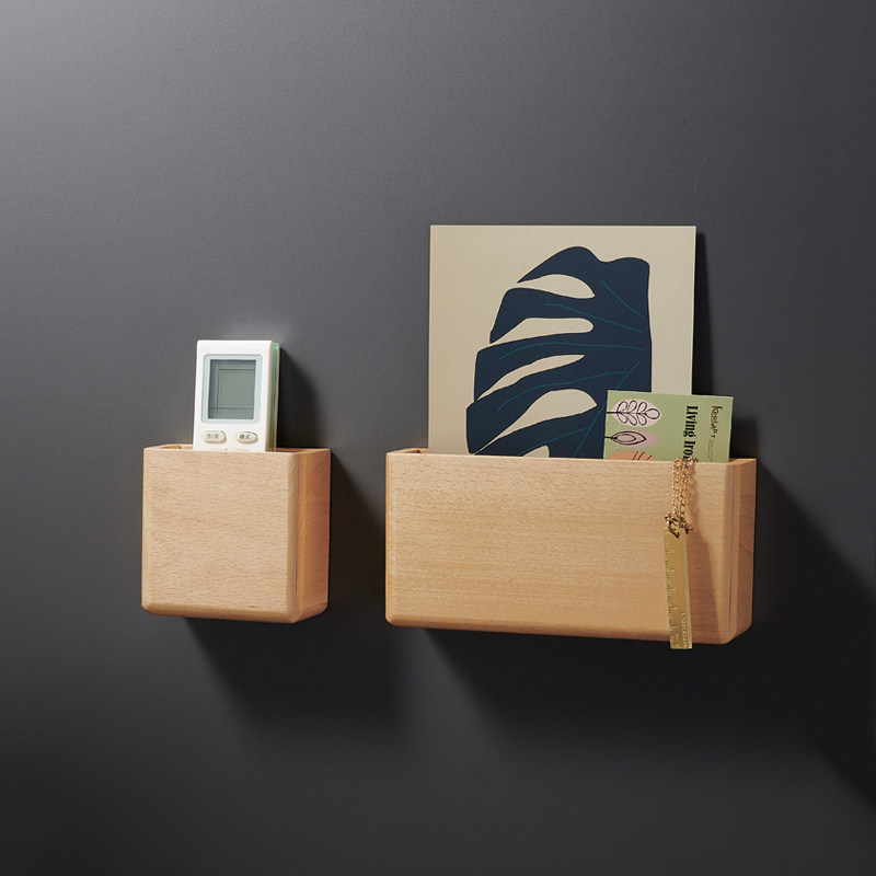 Remote control containing box free of punching logs Living room TV Air conditioning wall hanging wall face Bedroom phone shelve