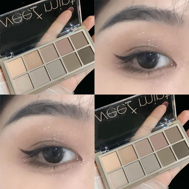 sweetmint eye shadow disc full matt grey earth color cement disc ins affordable student niche brand
