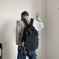 Black boy MDITCK ~ new double shoulder bag male and female computer bag sports bag casual backpack college student bag wave