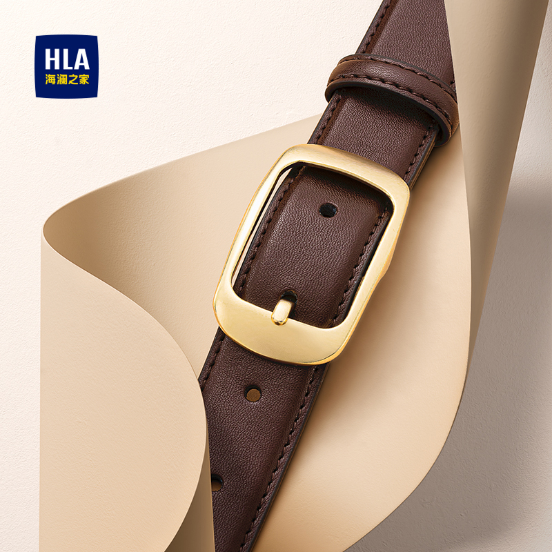 Heilan Home ピンバックルベルト レディース 2025 新作 本革ベルト 装飾ニッチ レディース 薄手ベルト スカート付き