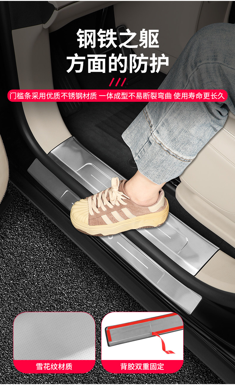 Suitable for 6 Nio Es8 Door Sill Protection Strips, Es8 Door Welcome Step Protection Modification Accessories