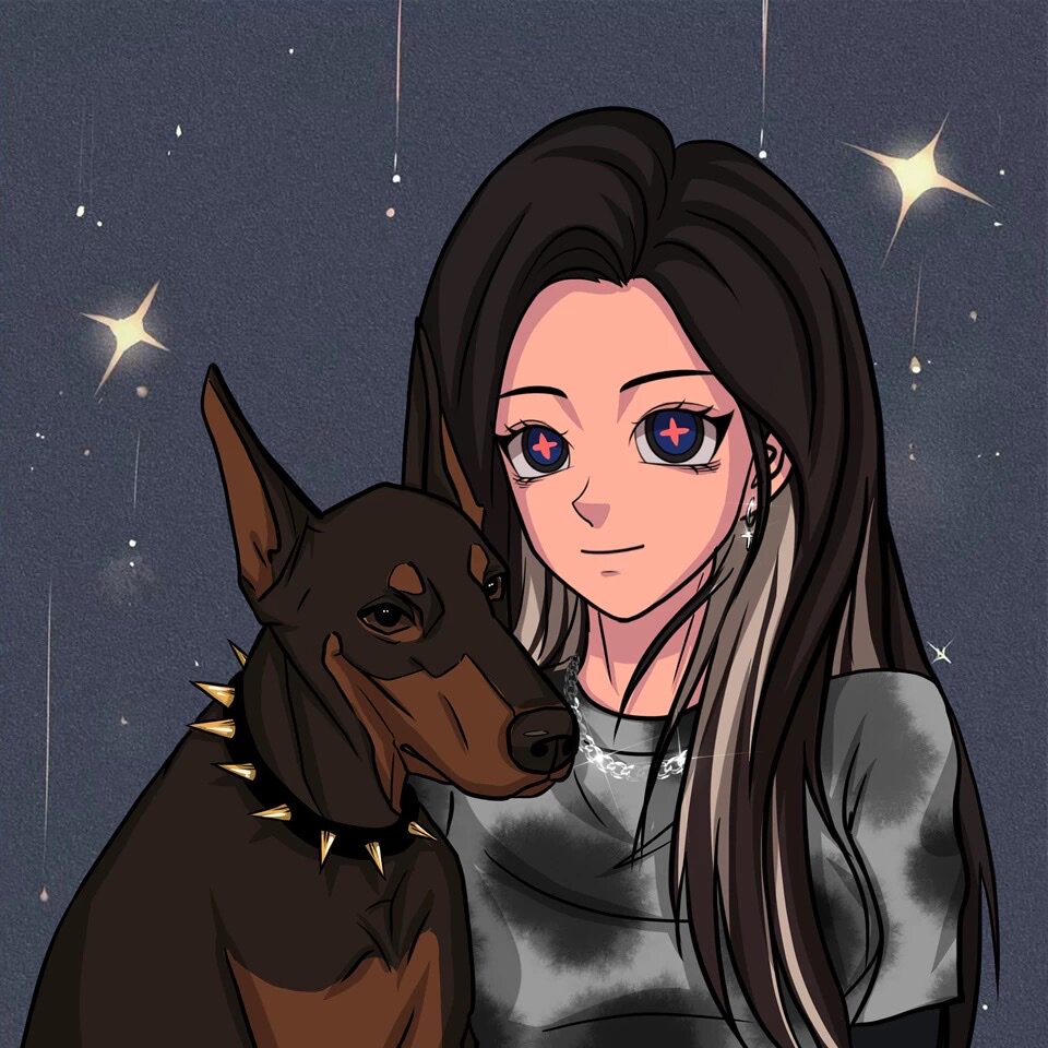 Aokizy hand-painted wechat avatar live-action to q-version cartoon manga portrait painting custom couple portrait appointment draft