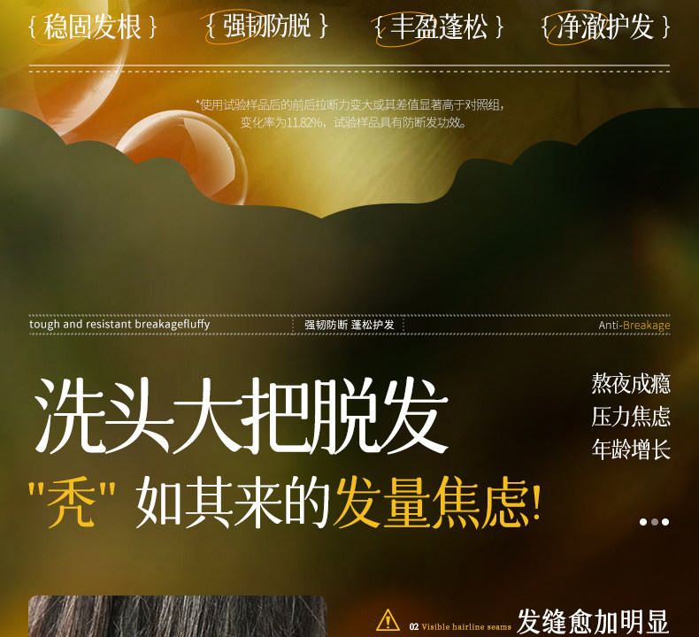 【中国直邮】 VHE 防脱洗发水 强韧健发洗发露控油蓬松男女防掉发洗头膏 400g