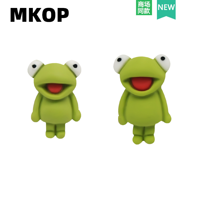 Mkop Crocs Accessories, High-End Shoe Buckle Accessories, Trendy Little Frog Shoe Charms Suitable for Crocs/Cross
