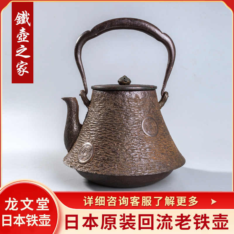 铜壶龙文堂 Ryubundo Iron Kettle Pot in the Shape of Chinese Bronze Ware