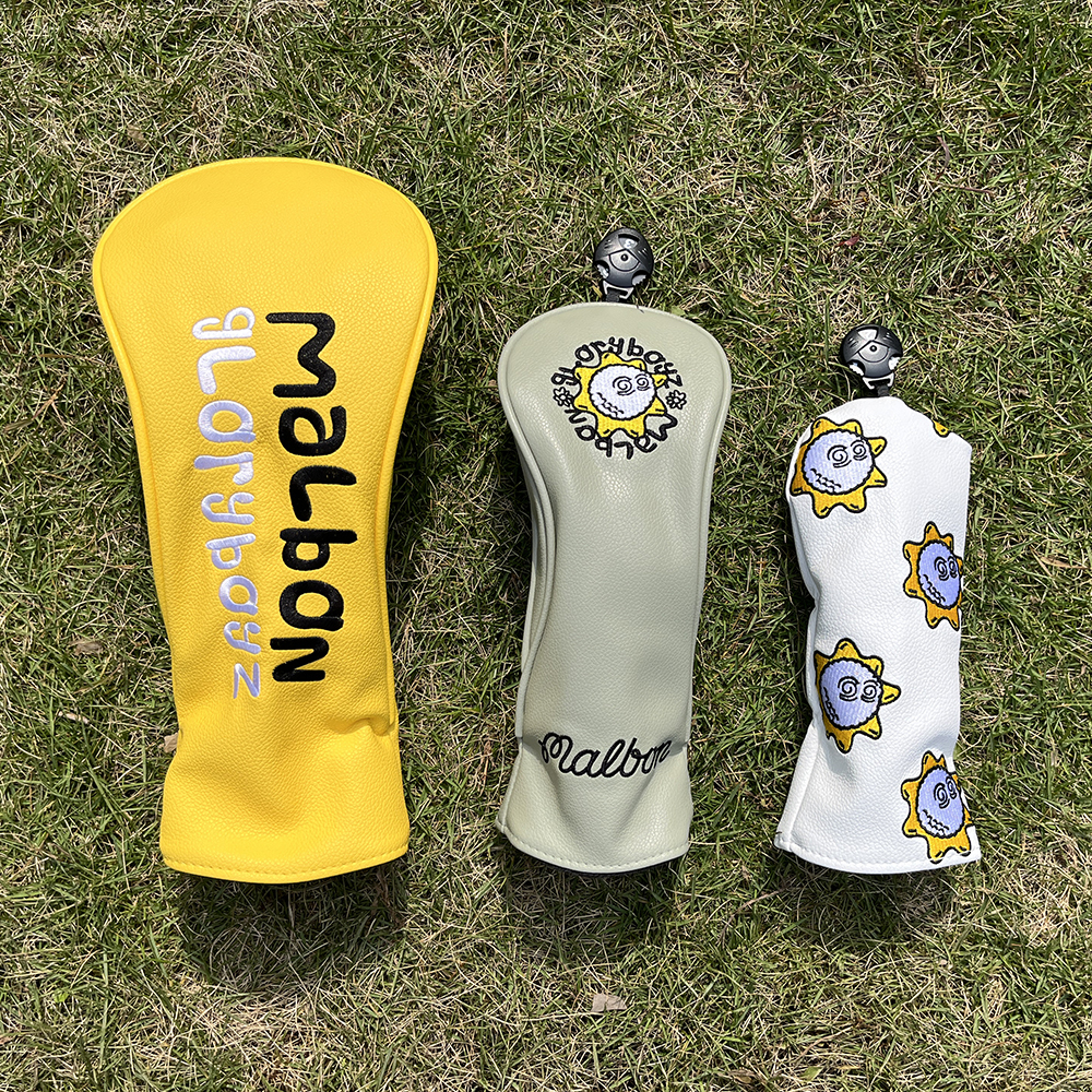 マルボン バケットハット ゴルフクラブカバー ひまわり GOLF アイアンウッド パターヘッドカバー チキンレッグ保護キャップ