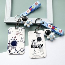 Card set key chain integrated Japanese astronaut card set student meal card key chain Subway IC card cover access card