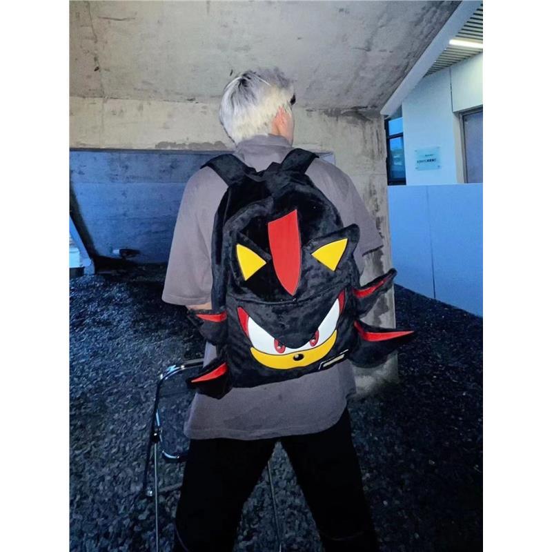 Halloween Costume Sonic Backpack Student Backpack Couple Backpack Hedgehog Shadow Sonic Plush Card