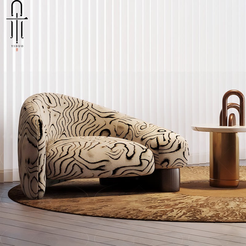 Modern Minimalist Light Luxury Single Chair Sofa for Villa, Large Flat-Floor Living Room, Balcony, Model Room Single Sofa Modern Minimalist Light Luxury Single Chair Sofa for Villa, Large Flat-Floor Living Room, Balcony, Model Room Single Sofa