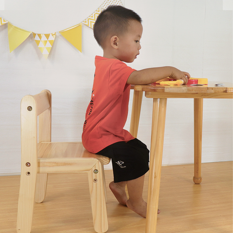 Solid wood children's chair backrest small stool Japanese-style baby bench low stool kindergarten early education small wooden chair change shoe stool
