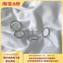 August A UG * Wild Korean ins trend fashion simple glossy circle titanium steel ring female ring personality jewelry