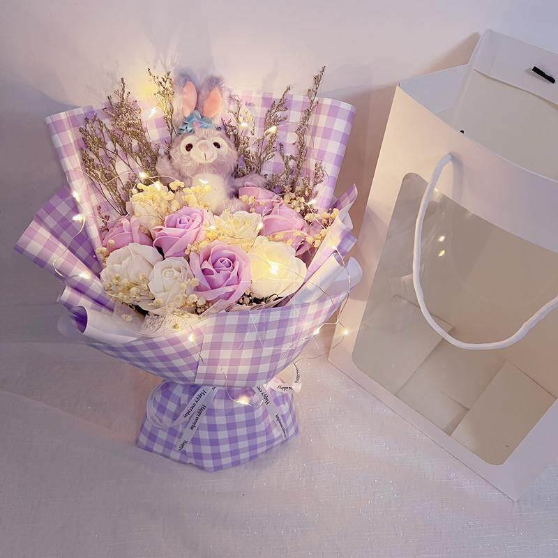 Xingdelu Creative Bouquet Net Red Starry Stars Dried Flowers Children's Birthday Gift for Girlfriend POO Girlfriends Valentine's Day