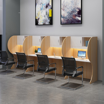 Self-study room partition table and chair combination closed immersive study table college students classroom entrance examination sharing study table