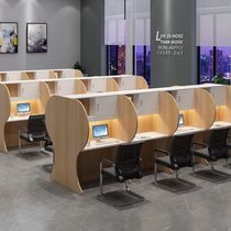 Self-study room study desk and chair partition closed immersive college students share self-study room postgraduate entrance examination counseling training desk