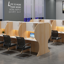 Self-study room partition tables and chairs closed immersive learning table computer room desk postgraduate entrance examination shared training counseling table