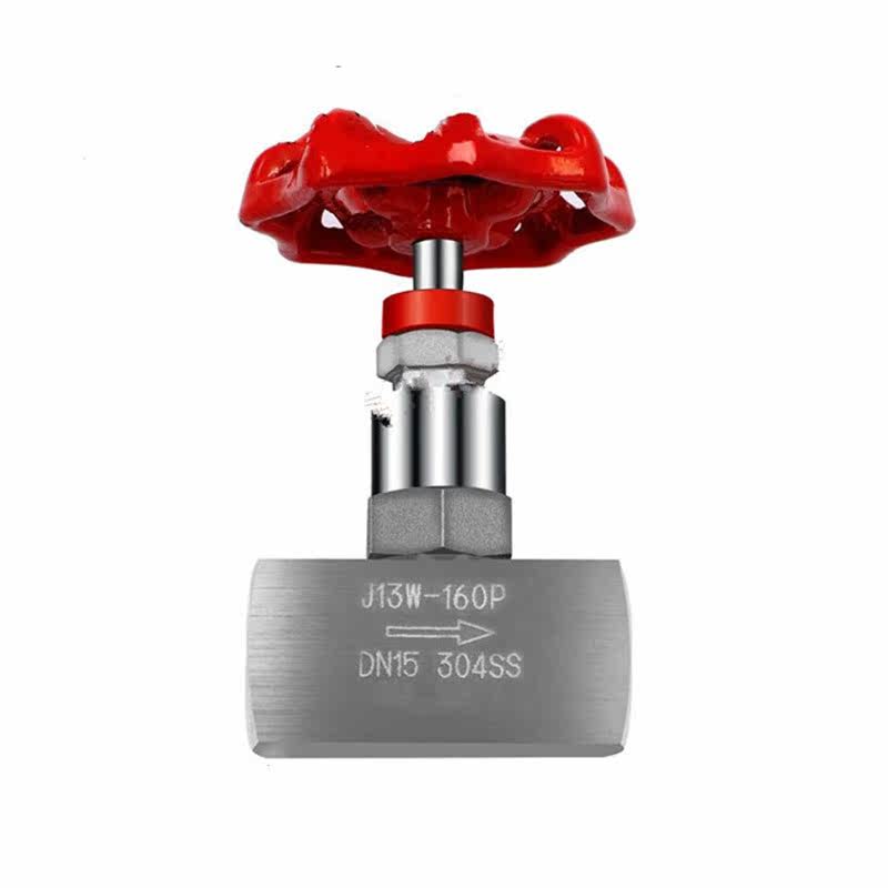 Shanghai brand Hugong J13W-160P thread buckle high pressure 304 stainless steel internal thread needle cut-off valve dn15