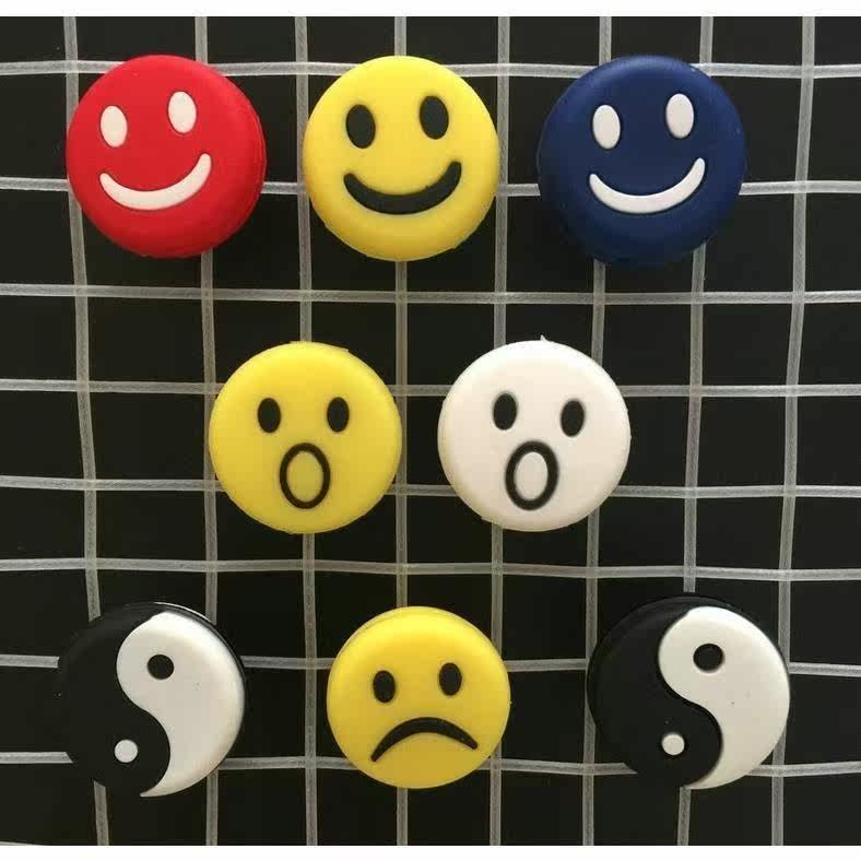 Tennis Racket Shock Absorber Shock-Proof Grain Bar Silicone Professional Cartoon Animal Cute Long Strip Smiley Face Safety And Environmental Protection Drop
