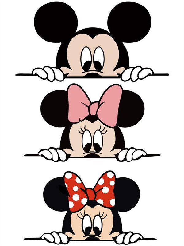 Calf Electric Vehicle Body Decoration Sticker Cute Mickey Mouse Cartoon Creative Car Trendy Sticker Waterproof and Sunproof